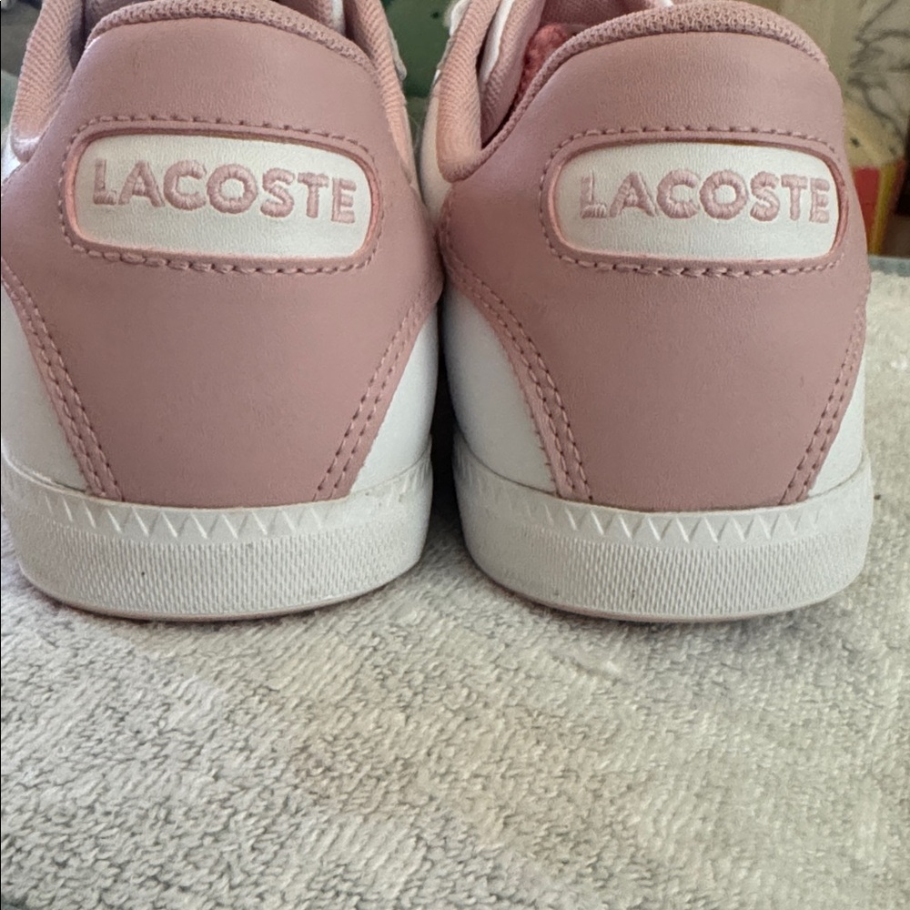 NET, Lacoste adorable pink/white tennis shoes. - Picture 5 of 8